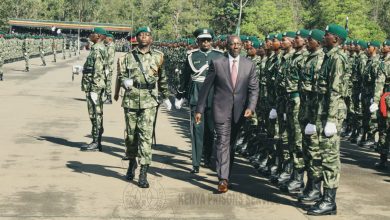 President William Ruto inspects guard of honour during the 46th pass-out parade of trainees at Prisons Staff Training College Ruiru, February 26, 2026.